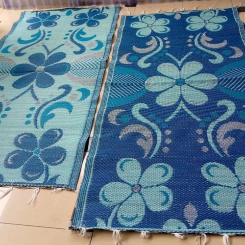 Tapis plastique africain - , bleu